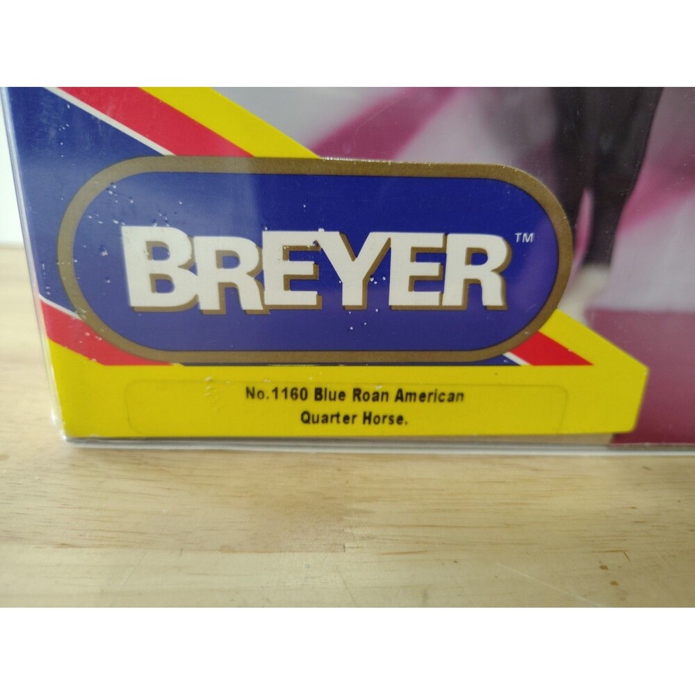 VINTAGE BREYER #1160 BLUE ROAN FIGURE New AQHA AMERICAN QUARTER HORSE RETIRED - Picture 5 of 10